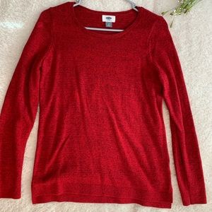 Heathered red sweater